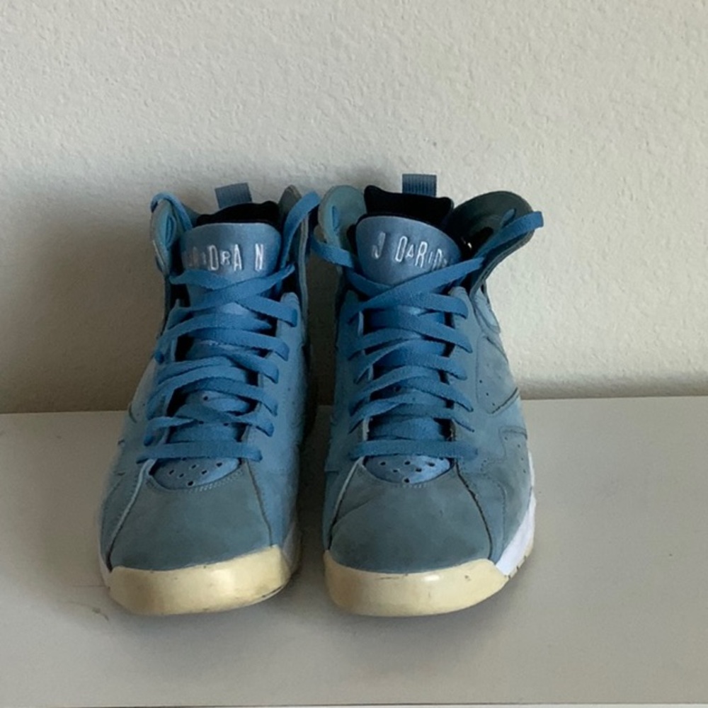 Jordan Blue Suede High-Top Athletic Sneakers
